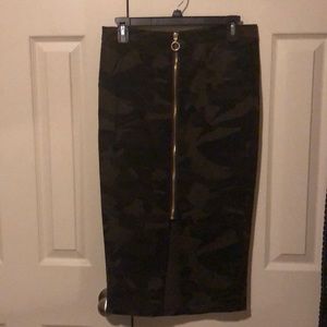 Sexy camouflage skirt